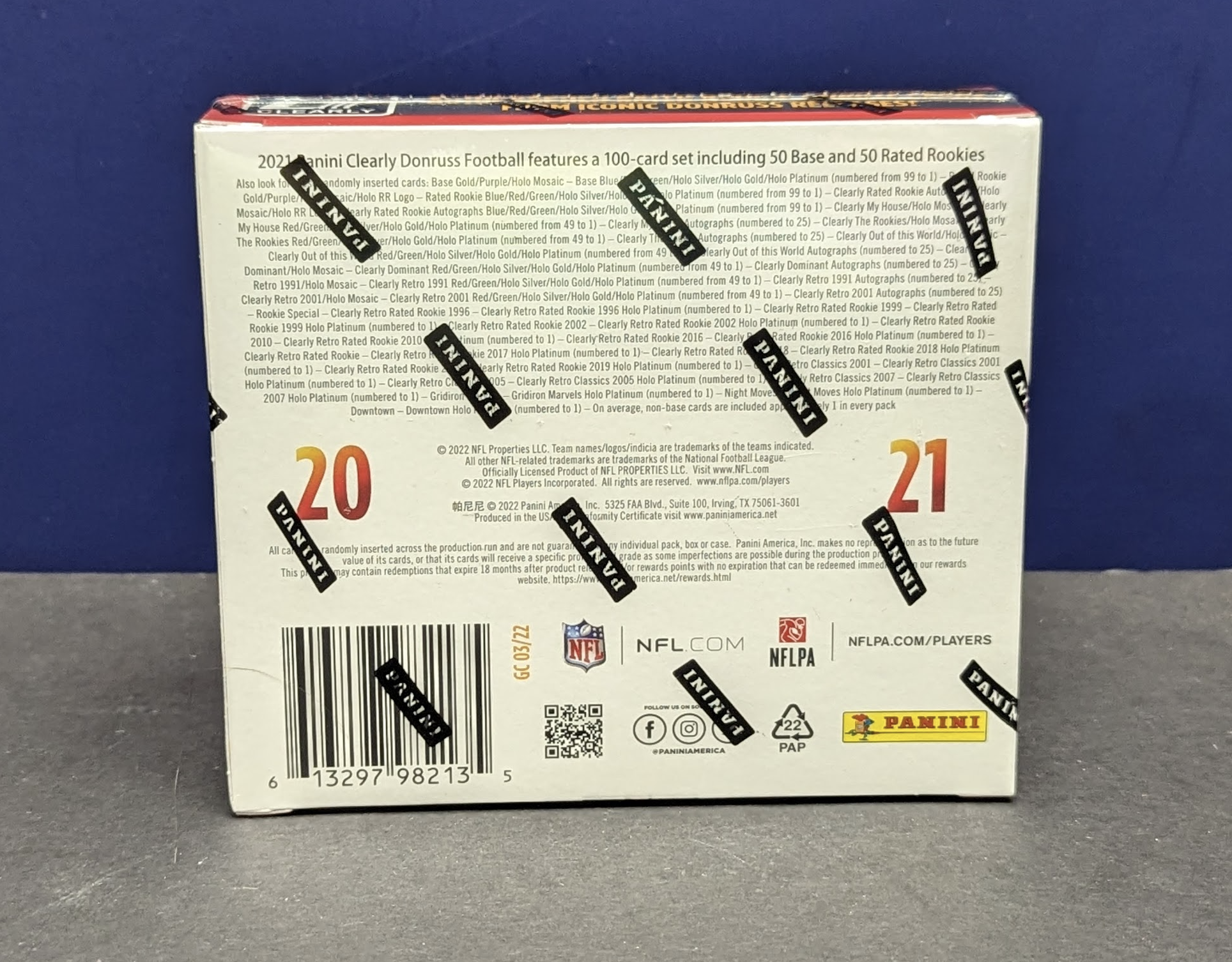 2021 Panini Clearly Donruss Hobby Football, Pack